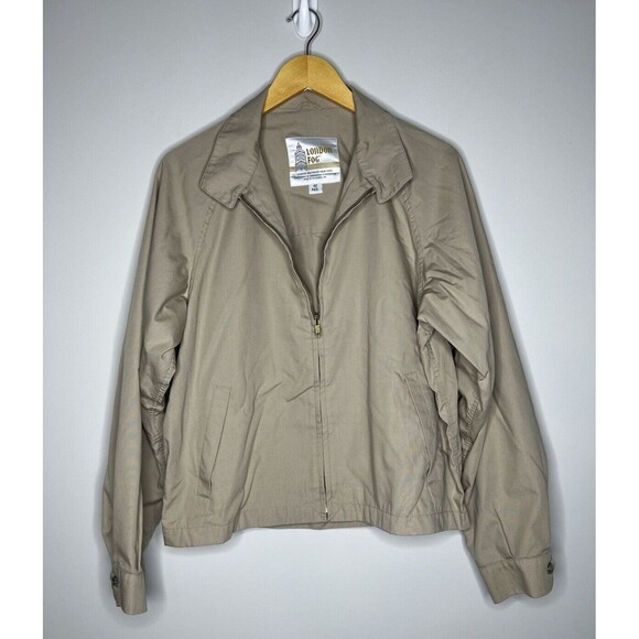 Vtg London Fog Reeves Golf Jacket Men's Size 42R Beige USA Made Granpacore - Picture 1 of 14